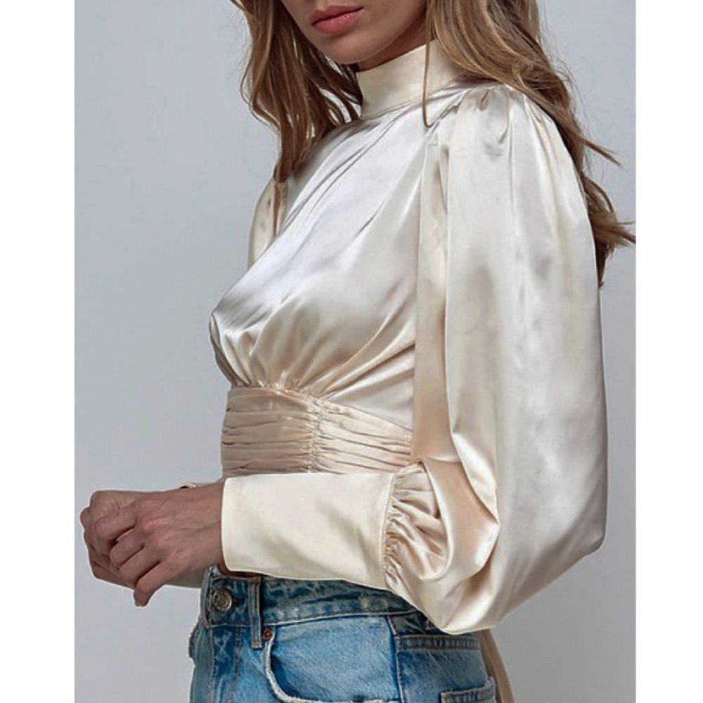 Swiss Chalet Top Mock Neck Long Sleeve - Picture 2 of 4